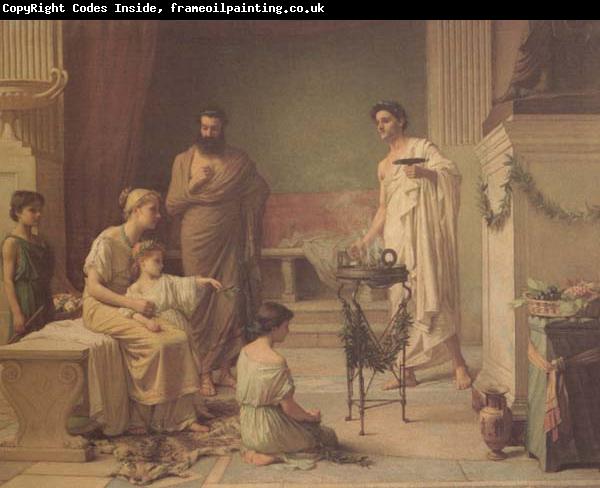 John William Waterhouse Sick Child brought into the Temple of Aesculapius (mk41)